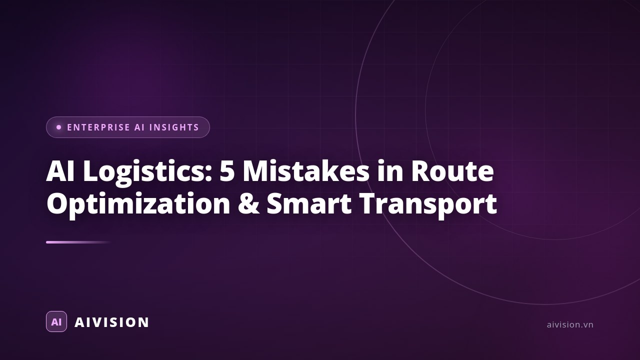 AI Logistics: 5 Mistakes in Route Optimization & Smart Transport
