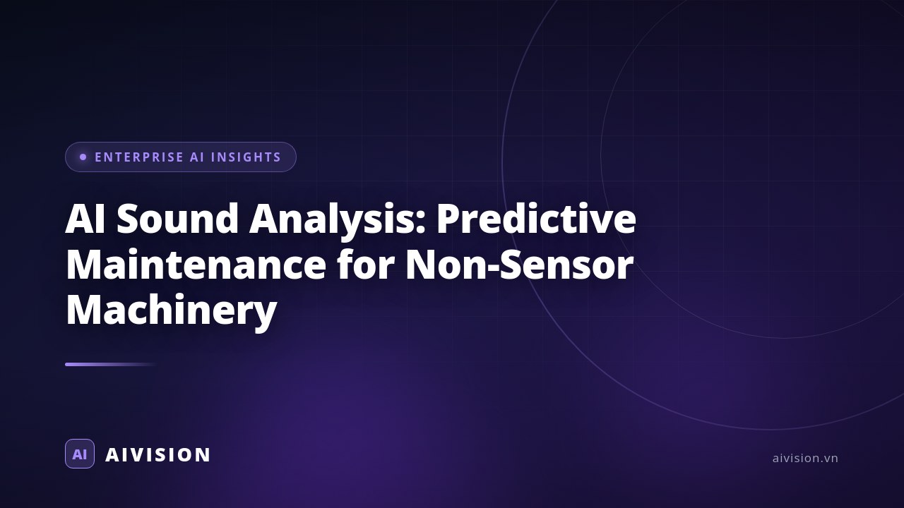 AI Sound Analysis: Predictive Maintenance for Non-Sensor Machinery