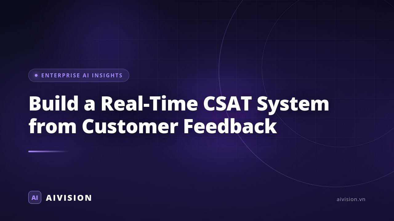 Build a Real-Time CSAT System from Customer Feedback