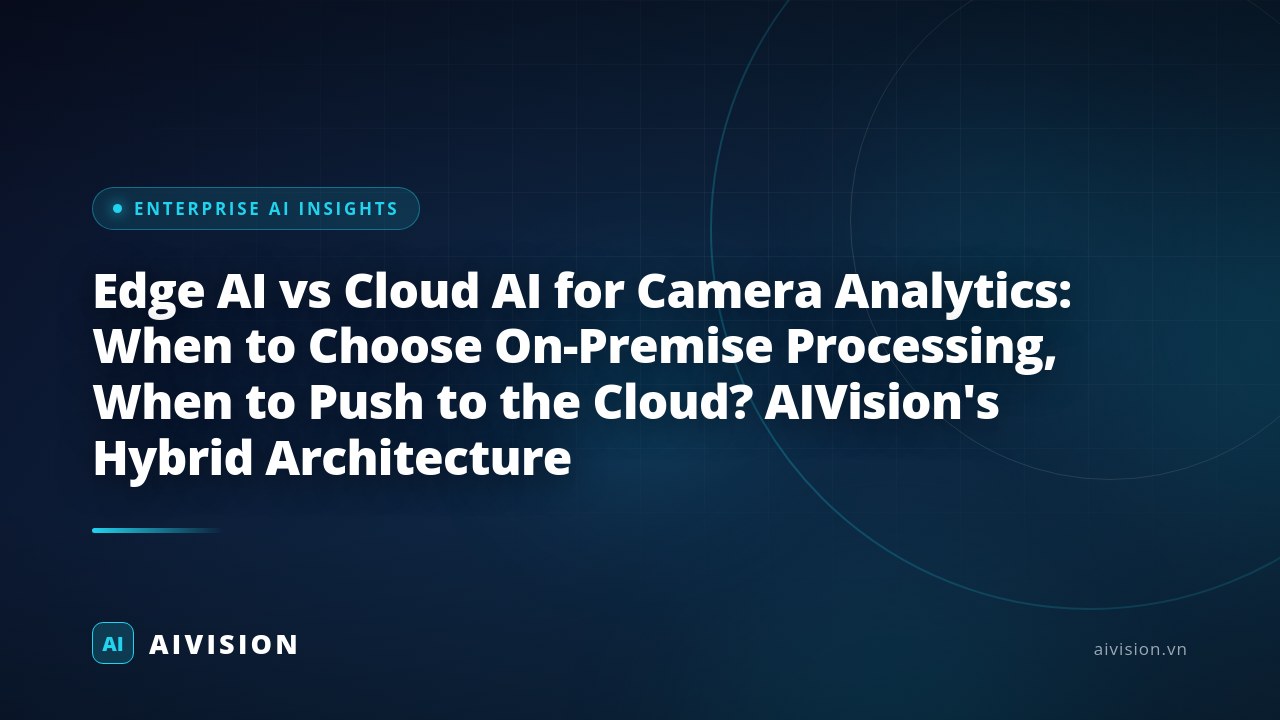 Edge AI vs Cloud AI for Camera Analytics: When to Choose On-Premise Processing, When to Push to the Cloud? AIVision's Hybrid Architecture