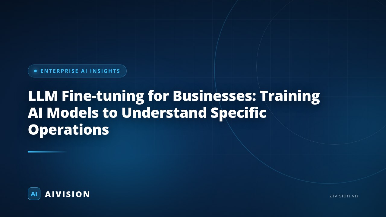 LLM Fine-tuning for Businesses: Training AI Models to Understand Specific Operations