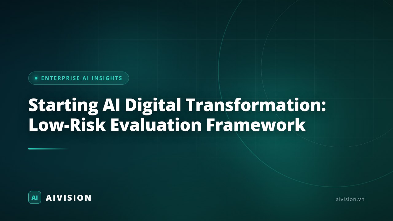 Starting AI Digital Transformation: Low-Risk Evaluation Framework